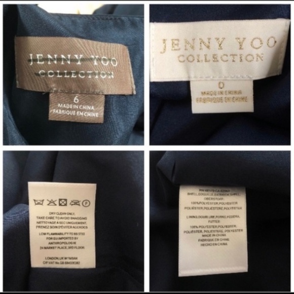 BHLDN Jenny Yoo Inesse Dress in Navy Size 0 EUC - Picture 7 of 8